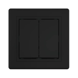 CADUCEUS ALING PRESTIGE 10AX, 250V~, black (soft touch) flush-mounted two-way switch, article no. 606.?1?1?1