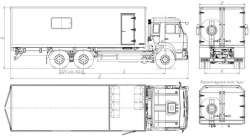 Truck trucks mod. 8751F1, 8751F4 without CMU on the basis of KAMAZ chassis mod. 65117-50