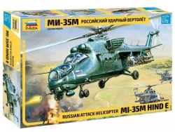 Assembled model Russian Mi-35M attack helicopter
