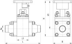 Ball shut-off valve ATEK.491284.050