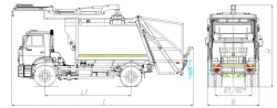 Rear-loading rubbish truck model MK-4547-05