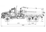 Truck for oil condensate collection AKN (Ural 4320-70,72,74; Ural 5557-70,72,74; Ural 55571-70,72,74) mod. 66034S, 66034P-01