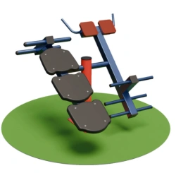 Outdoor exercise machine hyperextension + press bench