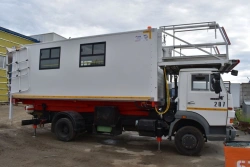 Ambulift on KAMAZ 4308-G5 chassis. GIRD brand. Type 5849BF. Modification 5849BF-0000020.Design of loading space - without K
