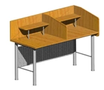 Double reading desk 1570x700x1100 mm