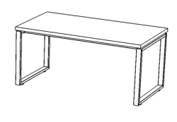 Pupil's table with floating table top made of wood materials on metal frame Aero