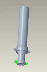 Telescopic hydraulic cylinder ZKCUP0071 with brackets