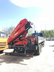 Special truck with hydraulic loading crane of MKMA type on the basis of KAMAZ 43118 and its modifications 41K16G-LA