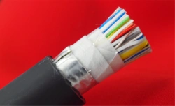 Telephone cable, not spreading combustion, in a sheath of polymer composition not containing halogens HoldCom Lf W(WP1)HF(