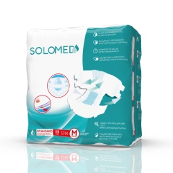 Disposable adult nappies "Standard" according to TU 32.50.50-001-19127789 -2018, size M, 10 pieces. For medium degree of inconti
