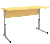 Non-adjustable two-seater pupil's table, article number SU-DR4-6