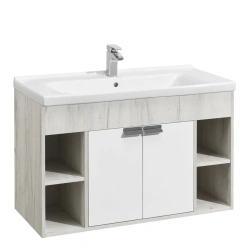Cabinet under sink Aquaton Fly 100 white, oak kraft 1A237501FAX101.A237.5.01F.AX1.0