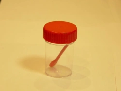 Polymer container for bioassays, disposable, non-sterile-KOS 60ml/K with spoon