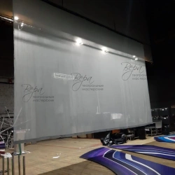 Textile articles TM VERA for stage decoration: Screen - projection grid.