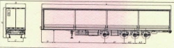 Semitrailer CTTM CARGOLINE 932240-51.00.00.000: modification 932240 flatbed semi-trailer with awning and frame, rear doors (9322