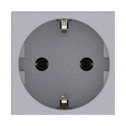 CADUCEUS ALING HIDE SP receptacle with grounding without blinds, modular 45x45, 16A, 250V~, with horizontal socket arrangement,