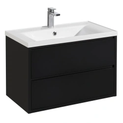 Cabinet under sink Aquaton Rimini 80 black 1A138301RN9501.A138.3.01R.N95.0