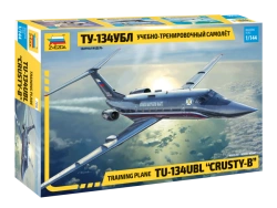 Assembled model "Tu-134 UBL aircraft"