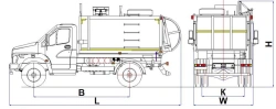 Side-loading rubbish truck model MK-1552-G3