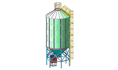 Ventilated Bunker BV with Conical Bottom for Grain Storage