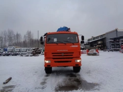Special purpose vehicle with hydraulic loading crane of KMA type on the basis of KAMAZ 53504 and its modifications 51K12N-UG