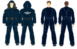 Field insulated men's suit (jacket, trousers) of departmental security guards of PJSC Transneft for protection against mechanica