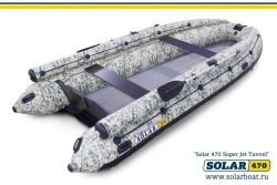 Motor inflatable boat SOLAR-470 Super Jet tunnel (2020) (Expedition)