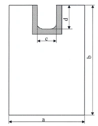 Medical sheets and tissues, single-use sterile (sheet for restricting the operating field with U-shaped cutout and adhesive)