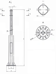 Faceted power lighting support
