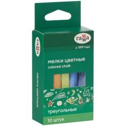 Coloured school crayons, 10 pieces, triangular shape