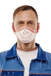 Personal respiratory protection equipment with filtering half-mask: respirator RK 6030 FFP3 NR D for protection against aerosols