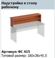 "Matrix" Extension to desk article FS 415