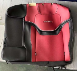 7002130XST33AQT Left rear seat backrest cover (red)