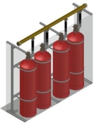 Modules of automatic gas (GOTV: Hladon 125HP; Hladon 227ea; Novec 1230) fire extinguishing units.