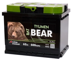 Lead accumulator for starting piston engines 6ST-62VLA "Tyumen BatBEAR"