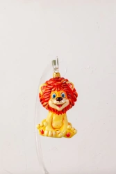 Licence Christmas tree toy made of glass "Lion cub"