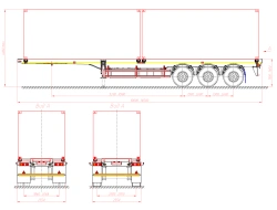 Semitrailer 98134B (loading space design - load-bearing frame)
