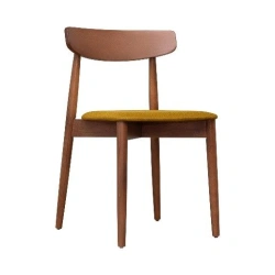 Rockwell wooden chair with upholstered seat