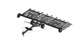 Harrowing hydraulic harrow hitch SBG-10-2 with harrows BZT