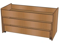 3-drawer bed without bureau/ K10