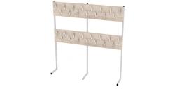 Single-sided floor rack for 30 places 1530x300x1600mm (WxHxH)