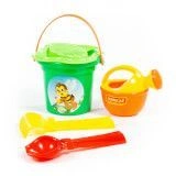 Set No. 240: small bucket, flower tray, flower strainer, trowel No. 2, rake No. 2, small watering can No. 3, Item No. 4535.