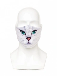 Hygienic mask coloured kitty white L