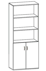 Semi-open shelving unit RL 03/04