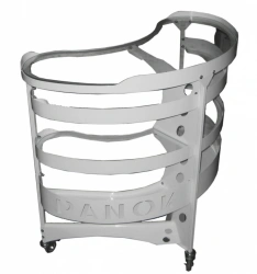 Medical oval mobile collapsible table