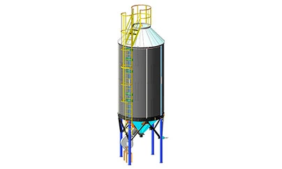 Ventilated Bunker BV with Conical Bottom for Grain Storage