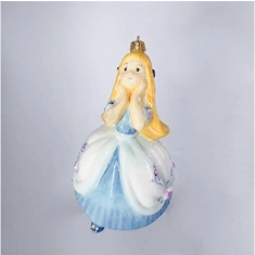 Handmade glass Christmas tree toy "Princess"