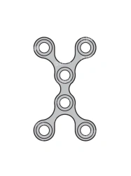 Reconstructive (mini) X-shaped plate