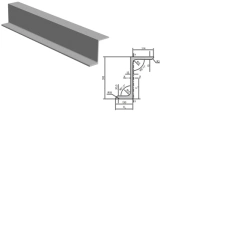 Profile for spine beam Z-310 09G2S, 12G2FD