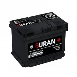 Lead battery for starting piston engines 6ST-65VLA "BURAN EFB"